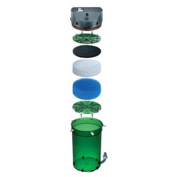 Filtre extérieur avec mousses filtrantes et robinets inférieur 600 l
